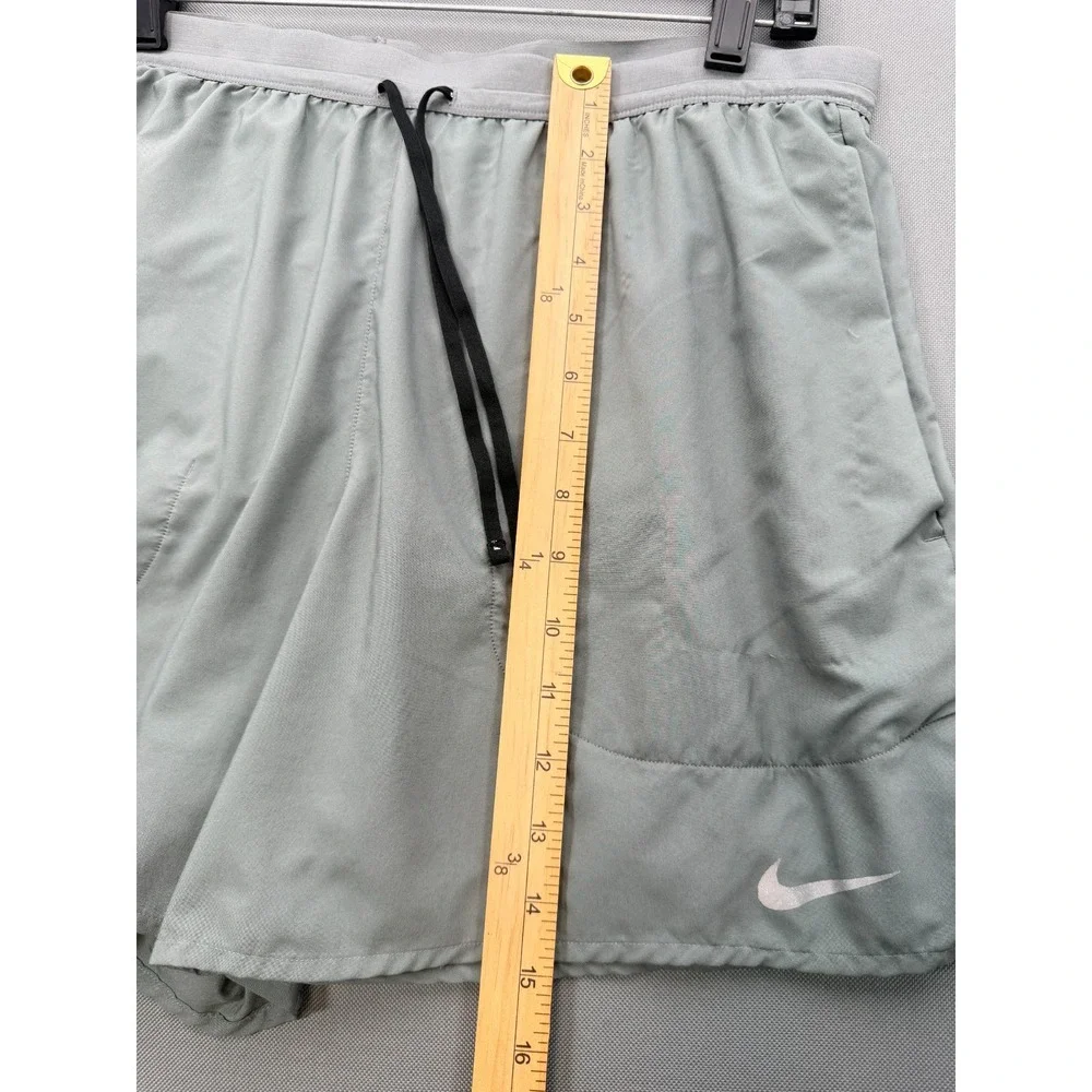 Nike Dri-FIT Stride 5 Inch Running Shorts Sage Green Lined CJ5453 | Men's XL